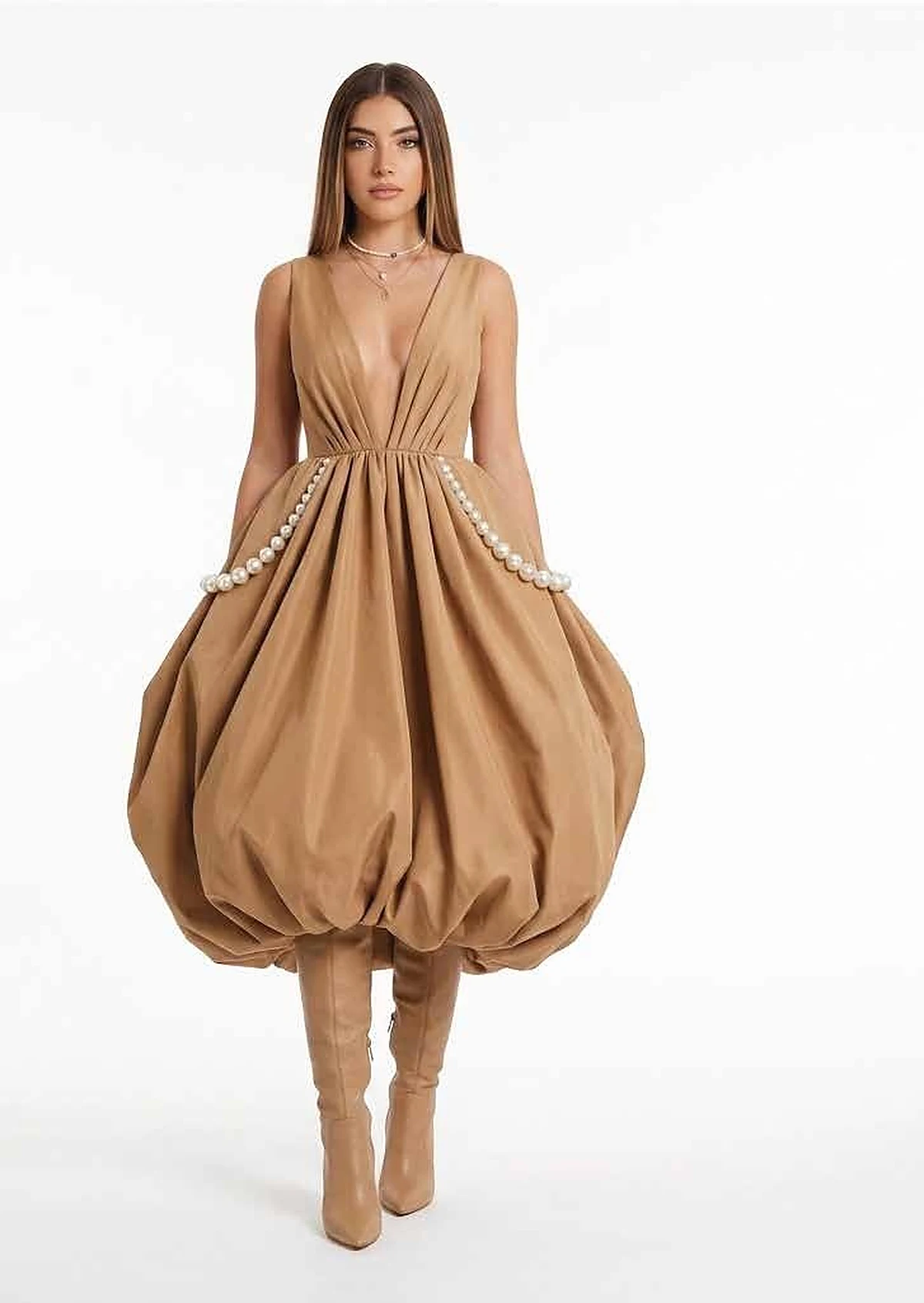 Lantern Silhouette Dress, view 2